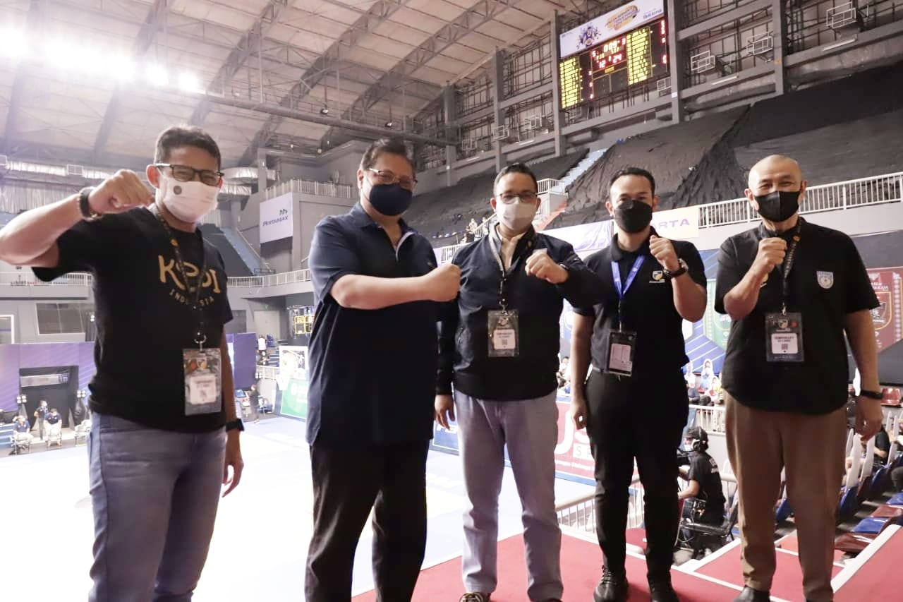 Saksikan Final IBL 2021, Menko Airlangga Apresiasi Kepatuhan Prokes