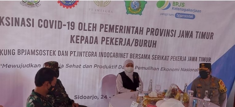 10.000 Pekerja di Jatim Disuntik Vaksin