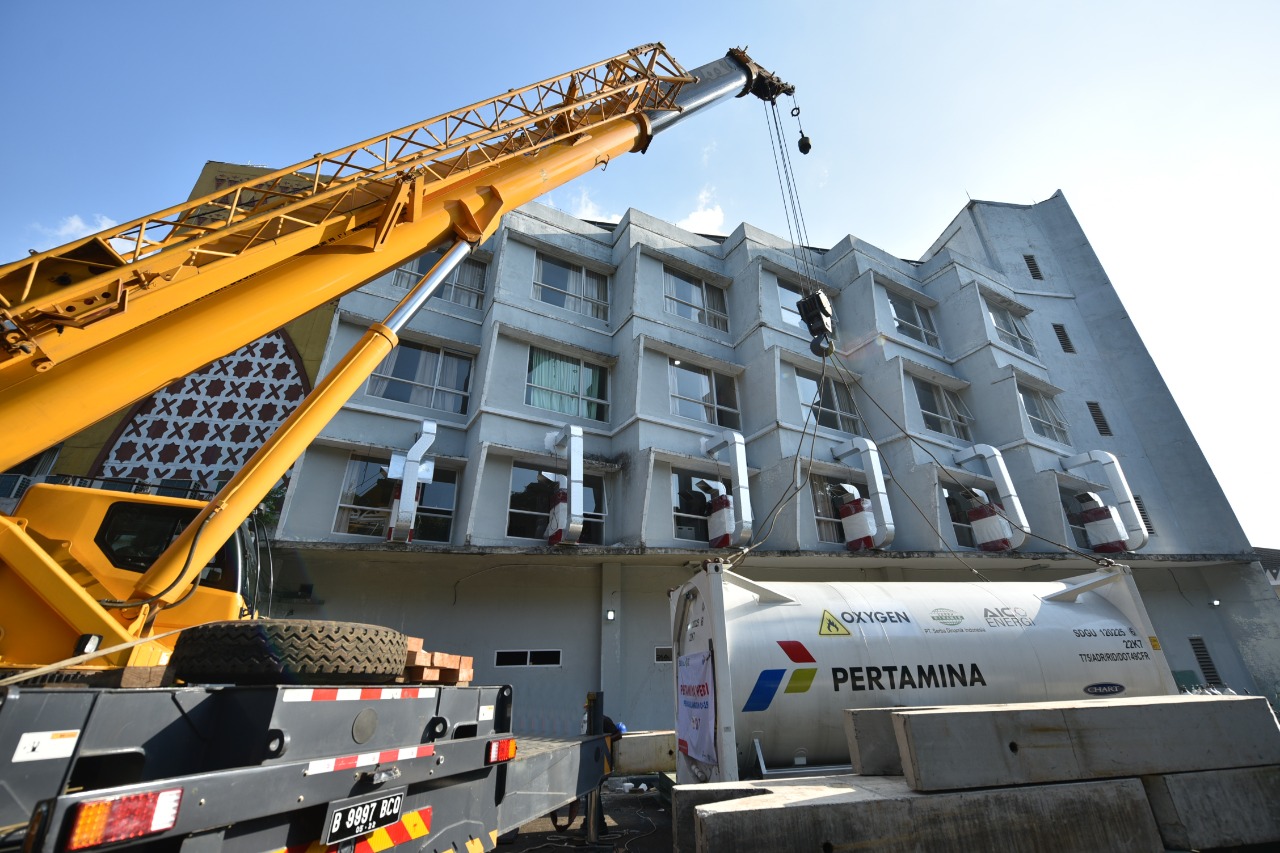 Asrama Haji Jadi RS Darurat Covid-19, Pertamina Siagakan ISO Tank Oksigen 20 Ton
