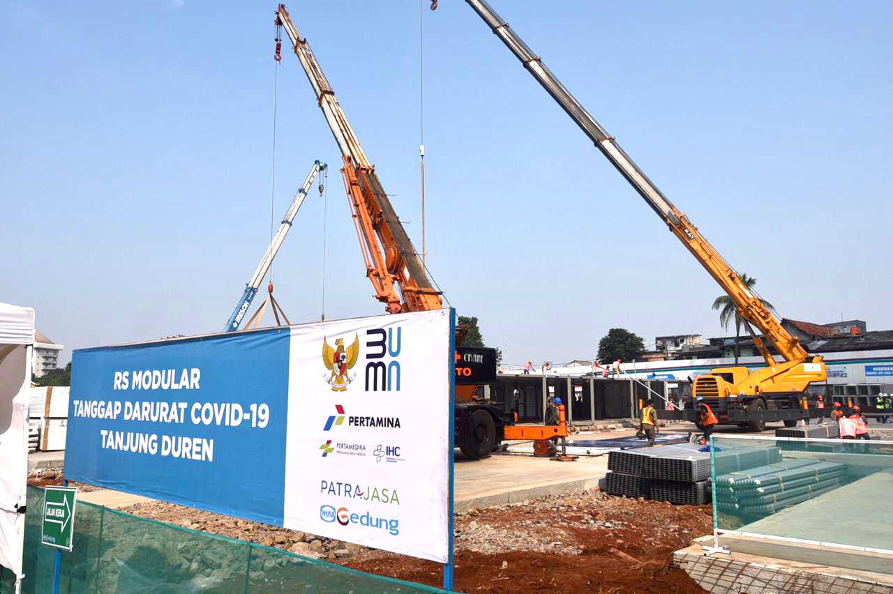 Berkapasitas 300 Bed, Pertamina Bangun RS Modular Covid-19 di Tanjung Duren