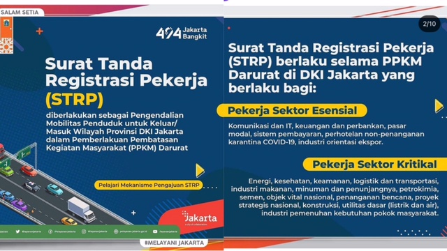Masuk DKI Wajib Bawa STRP, Ini Cara Daftarnya