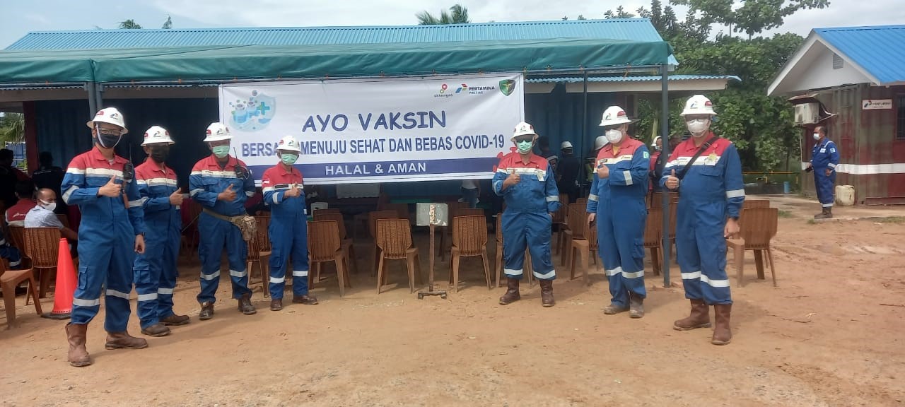 PHE Siak Gelar Vaksinasi Covid-19 Bekerja Sama dengan Polres dan Dinkes Rokan Hilir