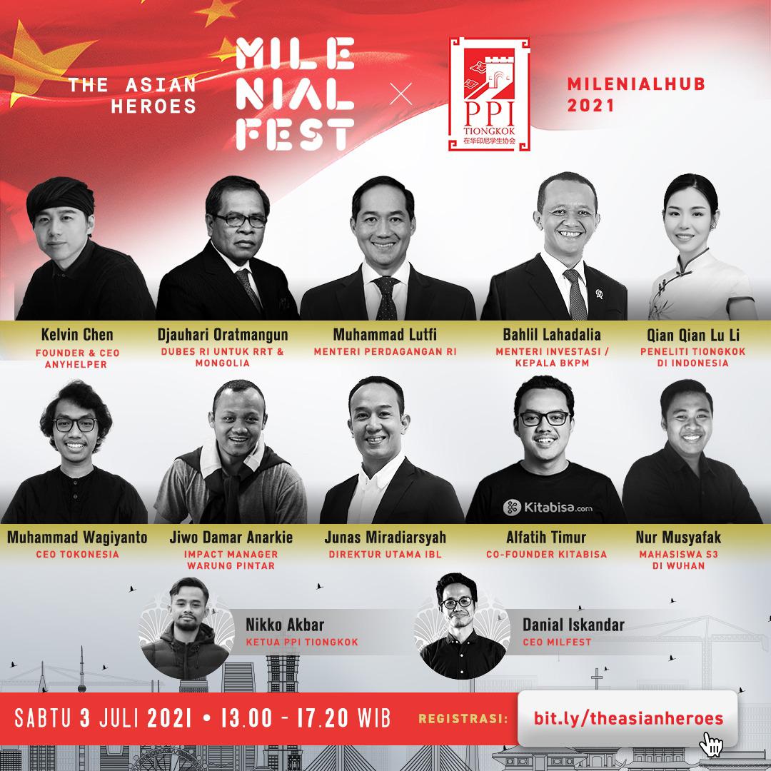 MilenialFest dan PPI Tiongkok Akan Selenggarakan MilenialHub Virtual