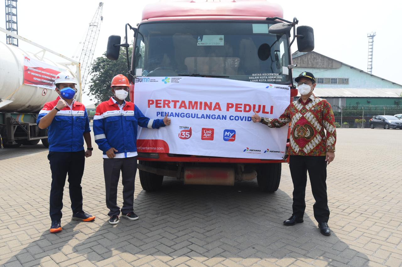 Pertamina Salurkan 21 Tangki Oksigen Berkapasitas 20 Ton