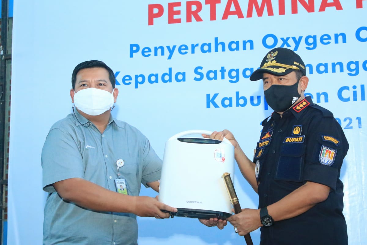 Kilang Pertamina Cilacap Serahkan 50 Unit Oxygen Concentrator