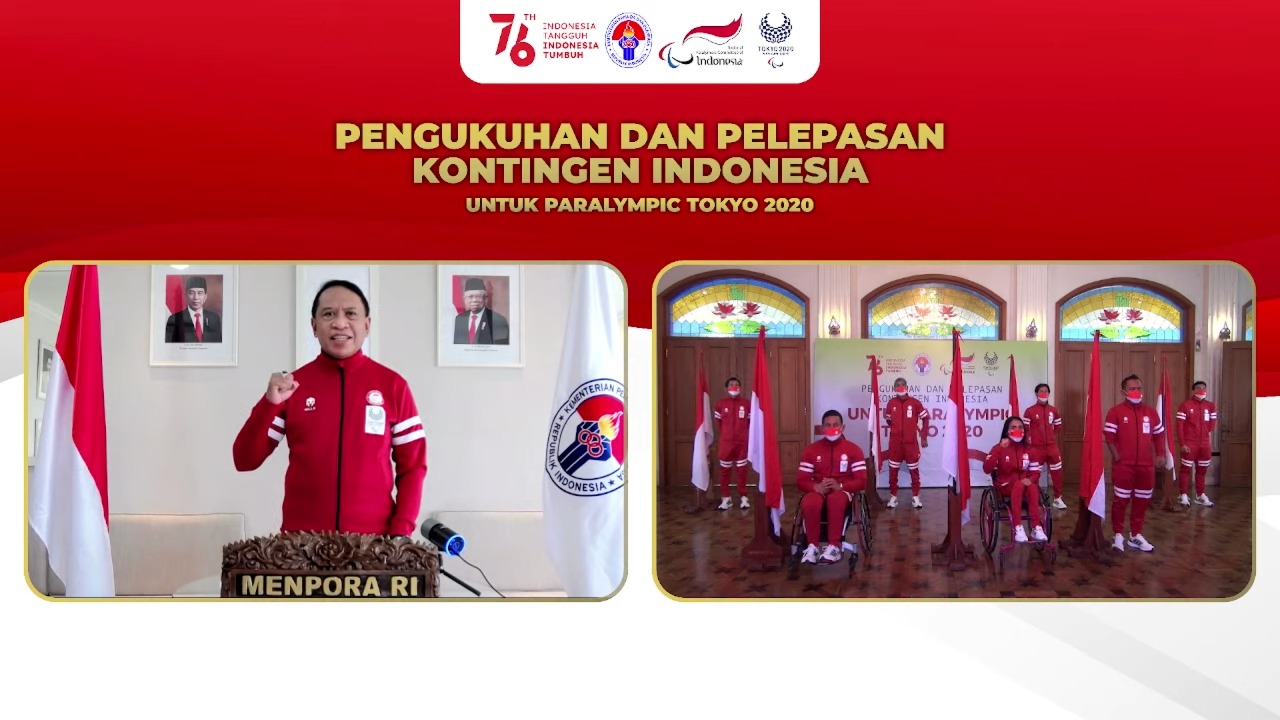 Tim Indonesia untuk Paralimpiade Tokyo 2020 Dilepas secara Virtual