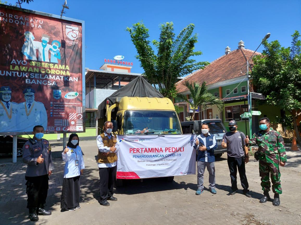Pertagas dan Gagas Energi Salurkan 50 Tabung Oksigen untuk Rumah Sakit di Probolinggo