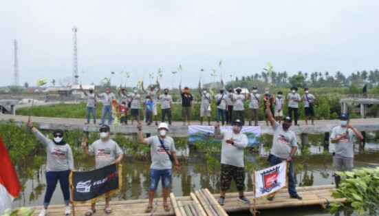 Peduli Lingkungan, Komunitas D’Vecta Tanam 1.000 Mangrove