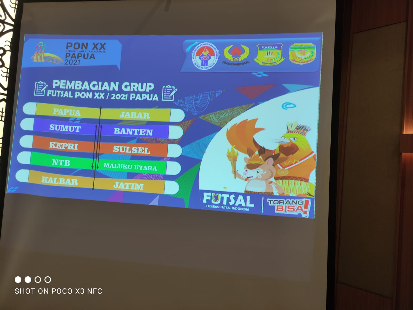 Hasil Undian Grup dan Jadwal Pertandingan Futsal PON Papua 2021