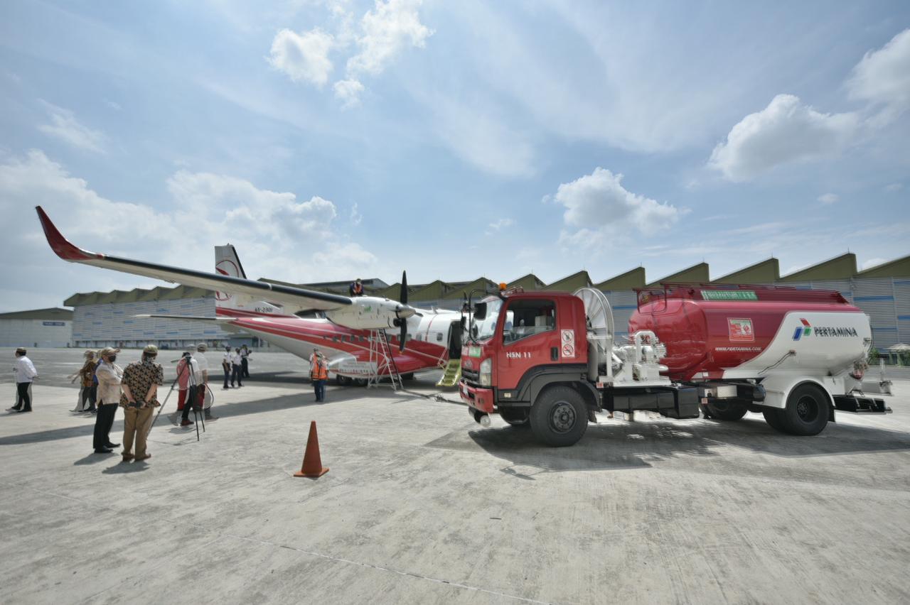Pertamina Sukses Produksi Bioavtur J2.4, Uji Coba pada Pesawat CN235