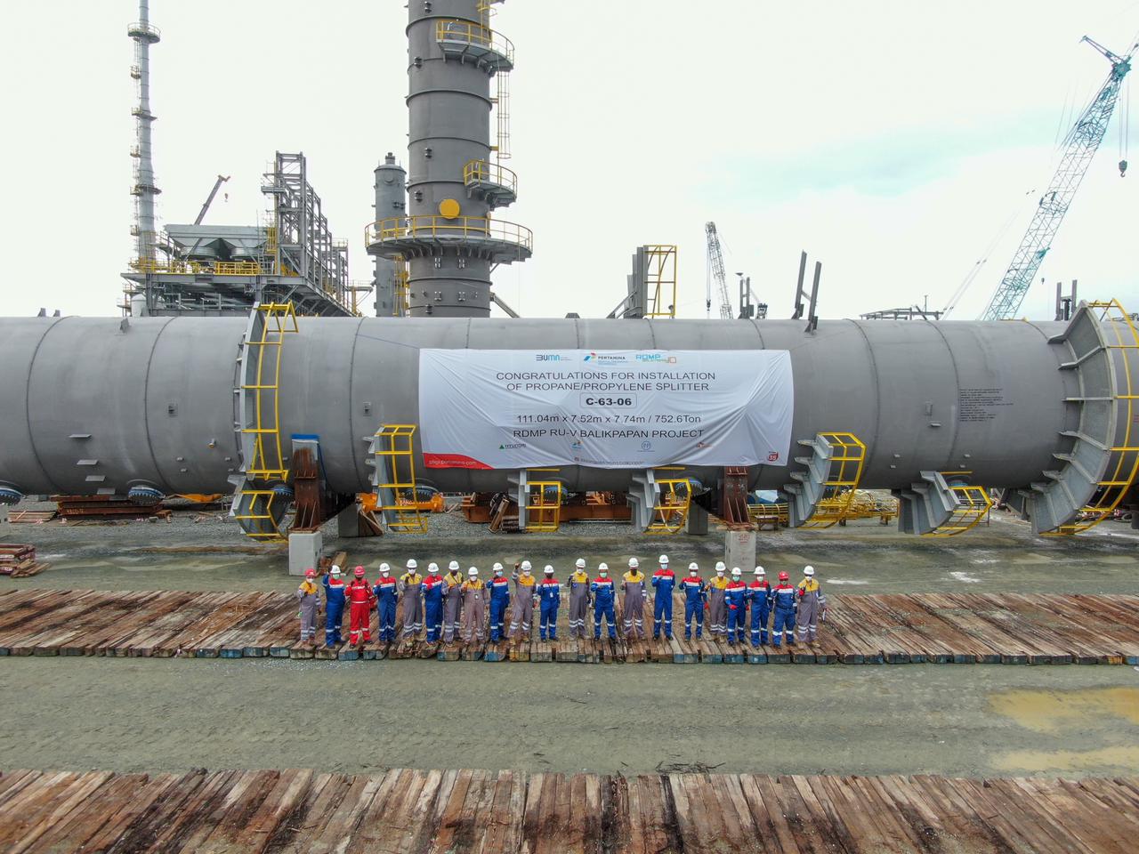 Alat Seberat 752 Ton Berhasil Dipasang di RDMP Balikpapan