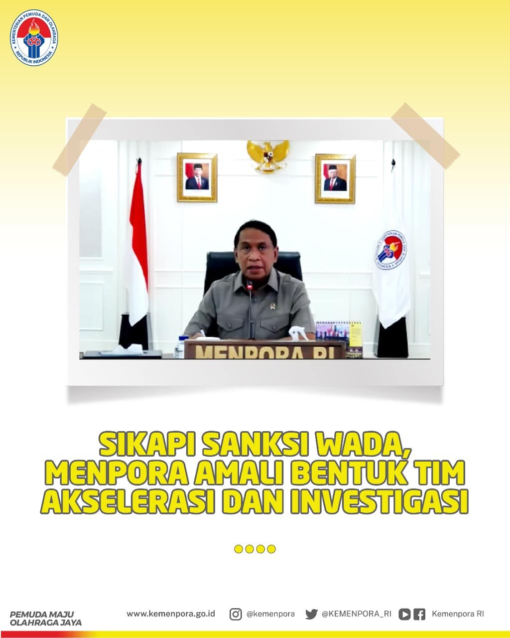 Bentuk Tim Akselerasi dan Investigasi, Apkori Khawatir Pemerintah Dianggap Intervensi WADA