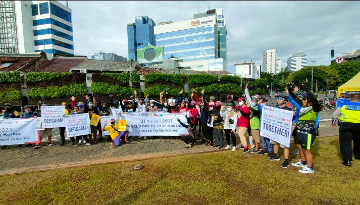 Gandeng Sejumlah Komunitas Pengguna Jalan, RSA Indonesia Gelar Aksi Mengenang Korban Laka Lantas Sedunia 2021