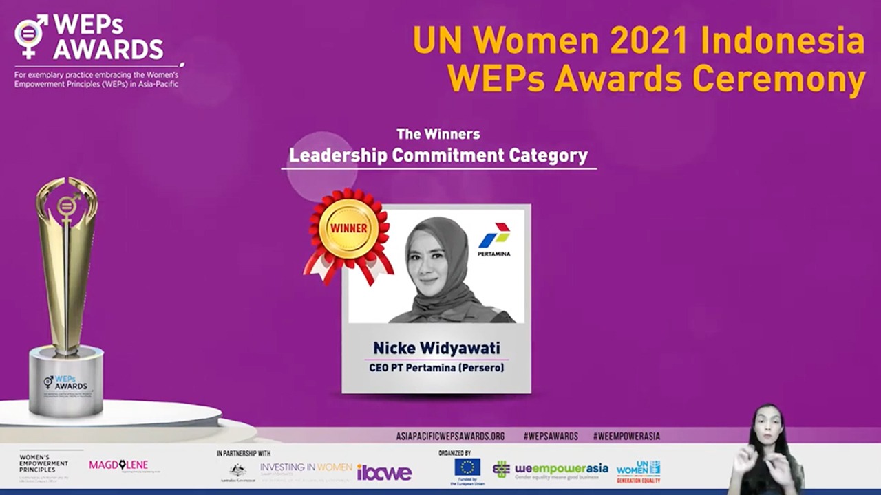 Dirut Pertamina Raih Asia-Pacific Women Empowerment Principles 2021
