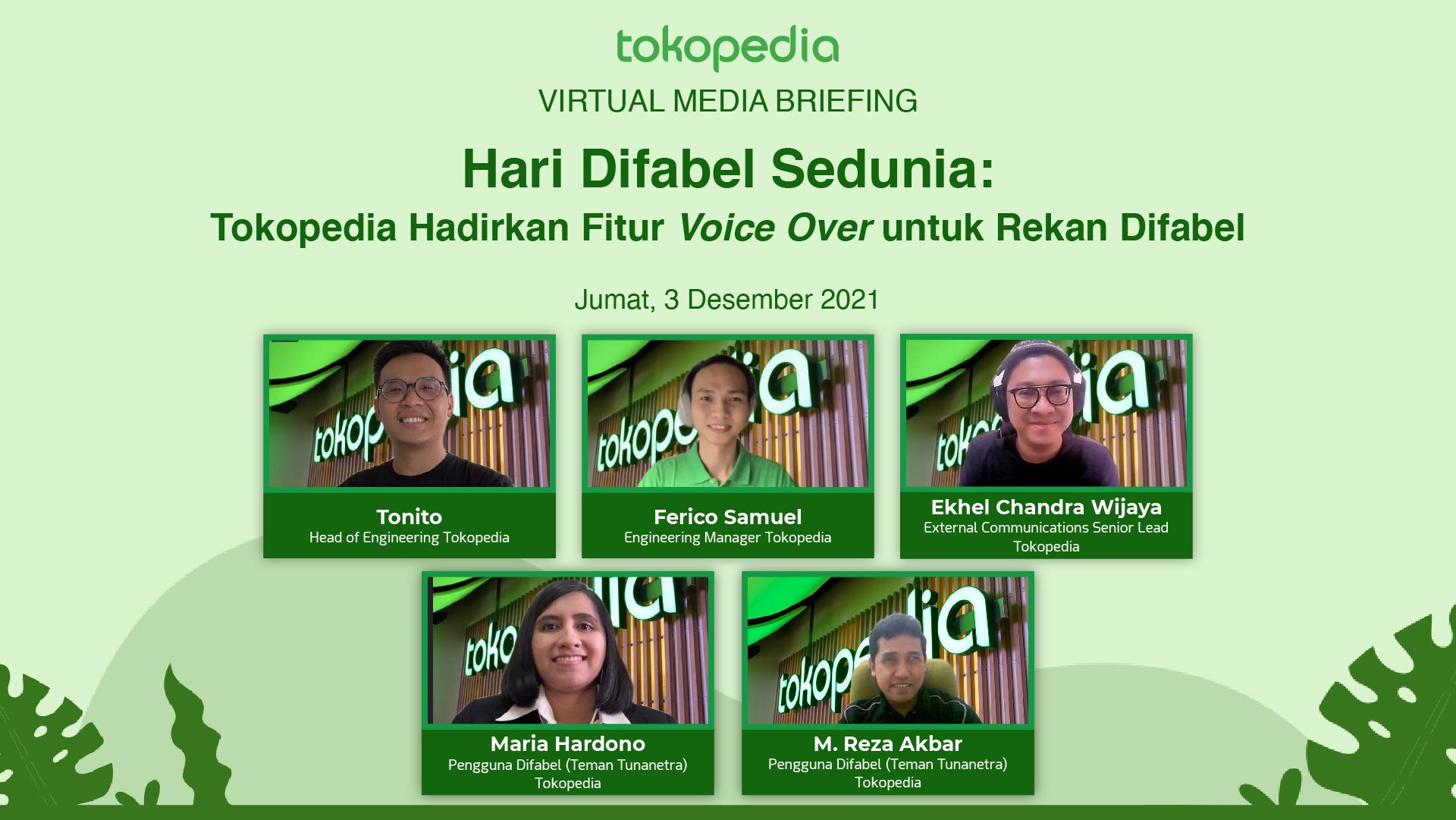 Voice Over Tokopedia Permudah Akses Difabel