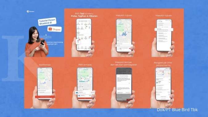 Bluebird Buka Layanan Taksi Online di Aplikasi Shopee