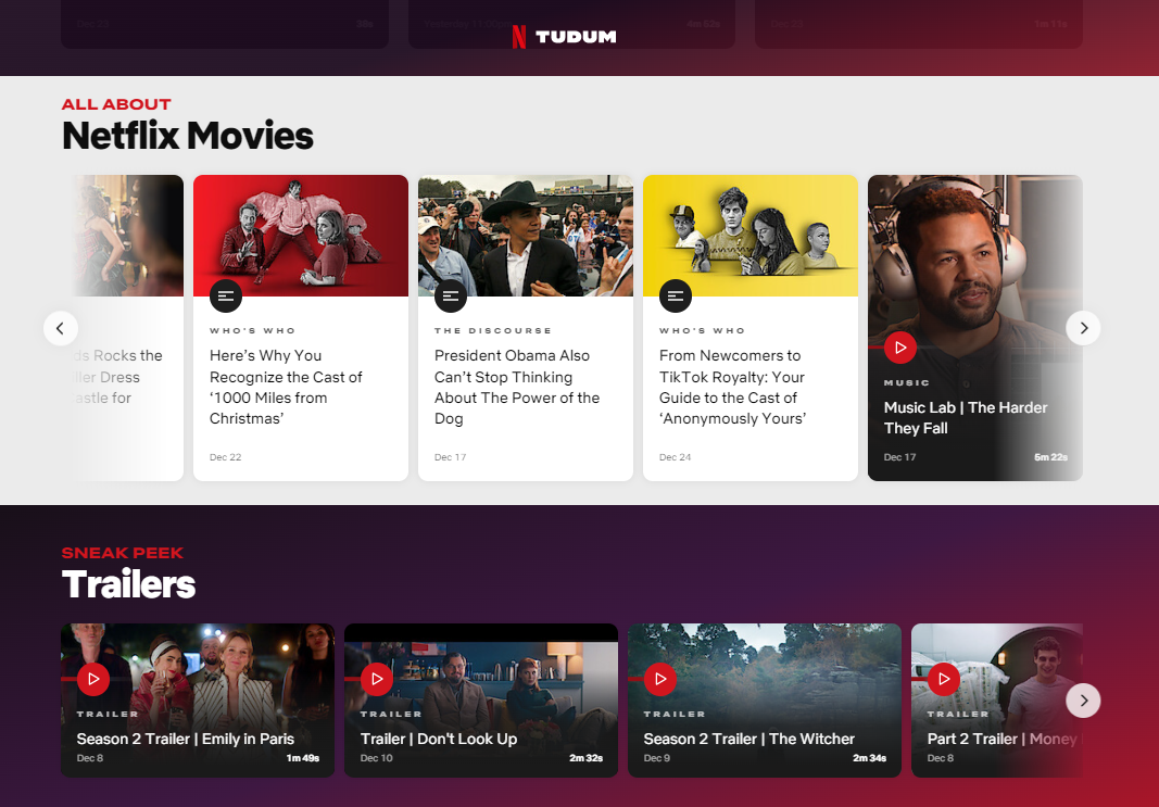 Tudum, Situs Eksklusif Pengguna Netflix