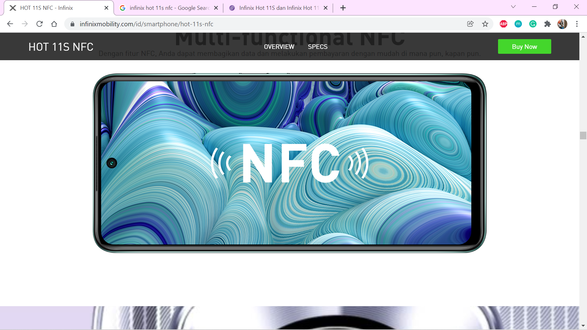Infinix Hot 11s NFC, Smartphone Gaming Harga Rp 2 Jutaan