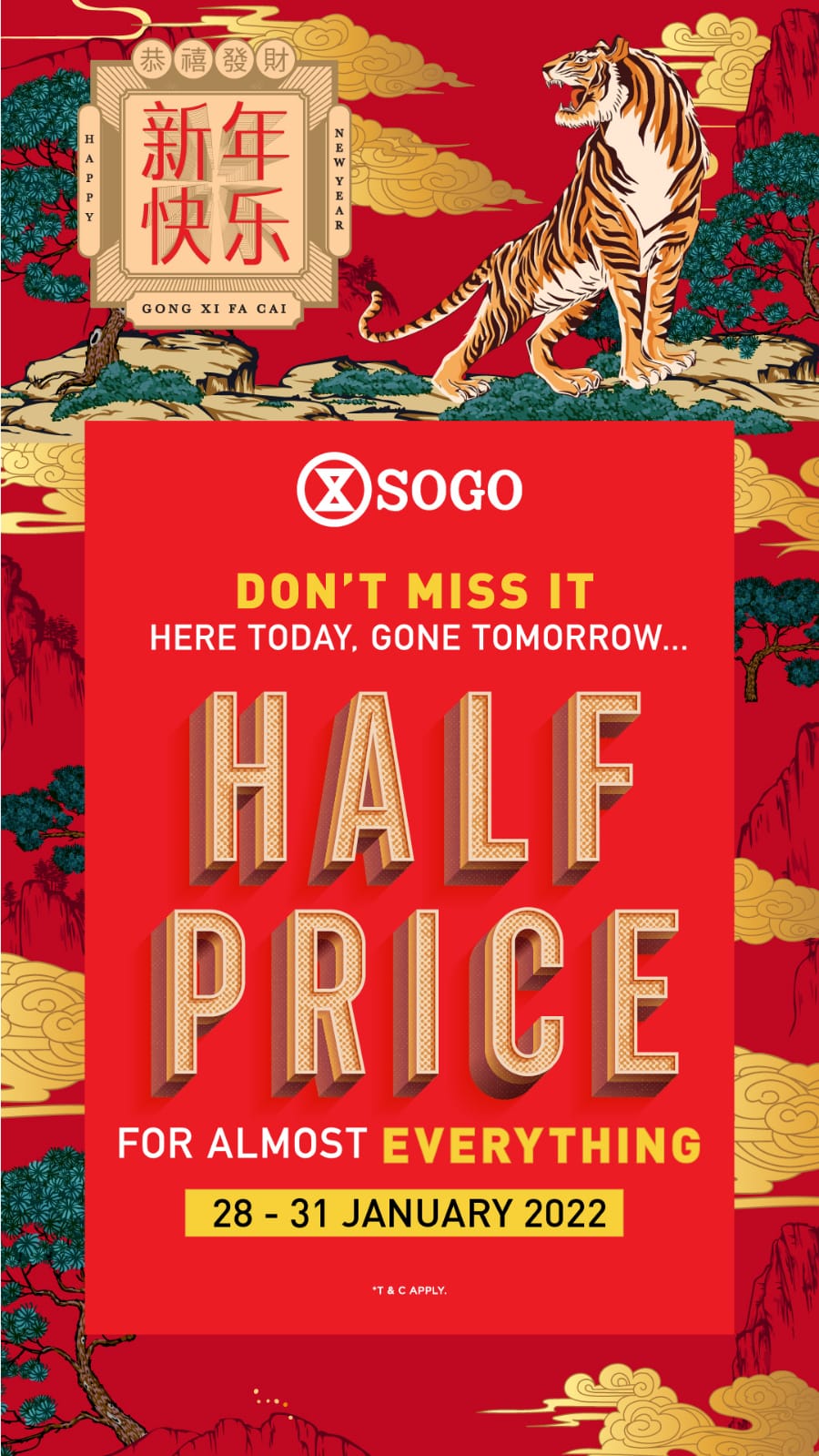 Diskon di department store di Pondok Indah Mall