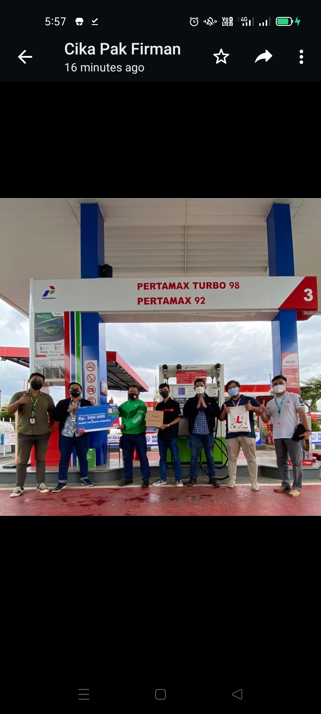 Lewat Program Pertamax Gan, Mitra GrabBike dapat Grand Prize Motor