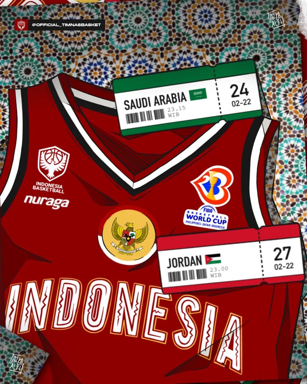 Timnas Basket Indonesia Full Team, Optimis Kalahkan Arab Saudi dan Yordania