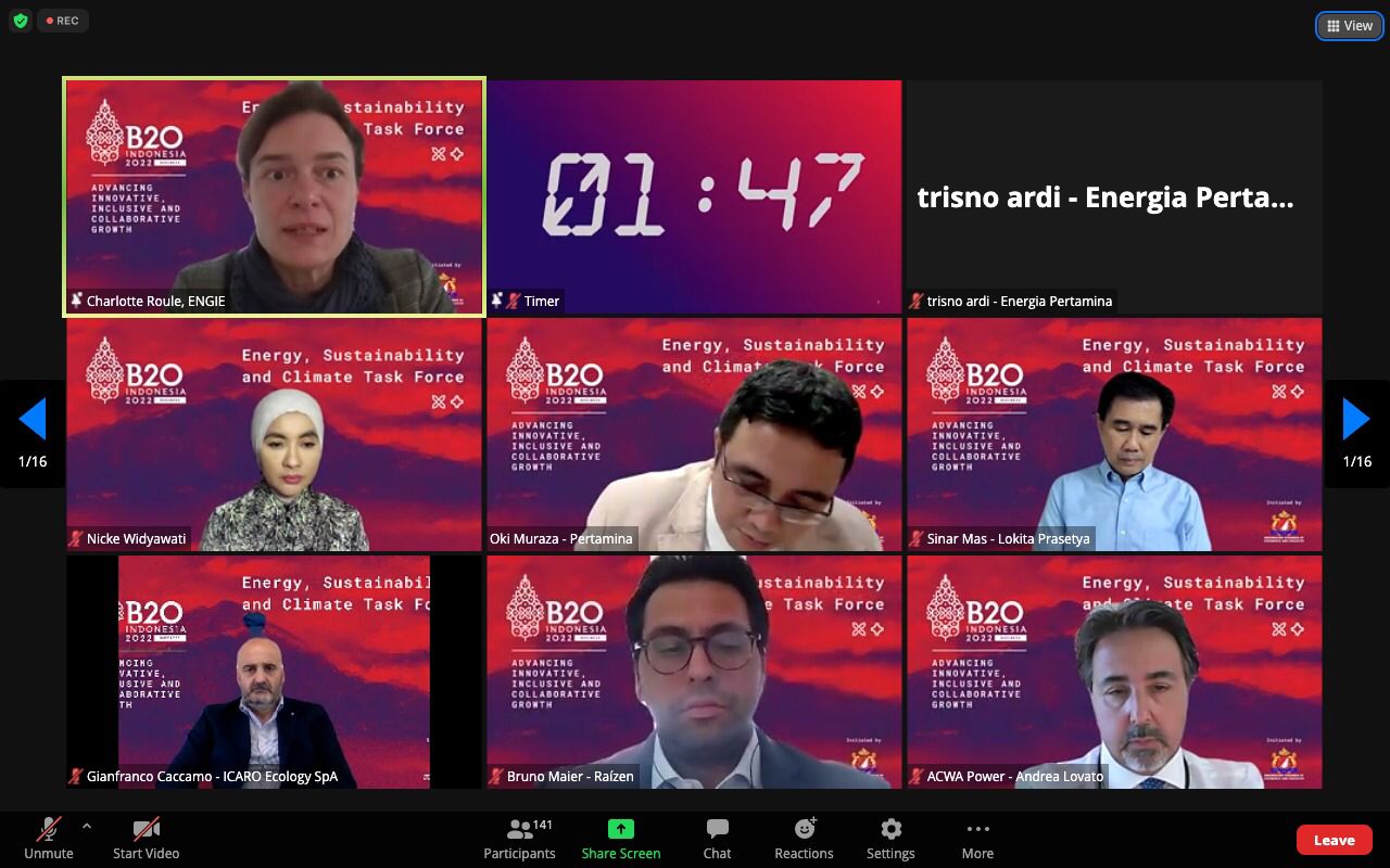 Task Force ESC B20 Terus Matangkan Rancangan Kebijakan Transisi Energi Dunia