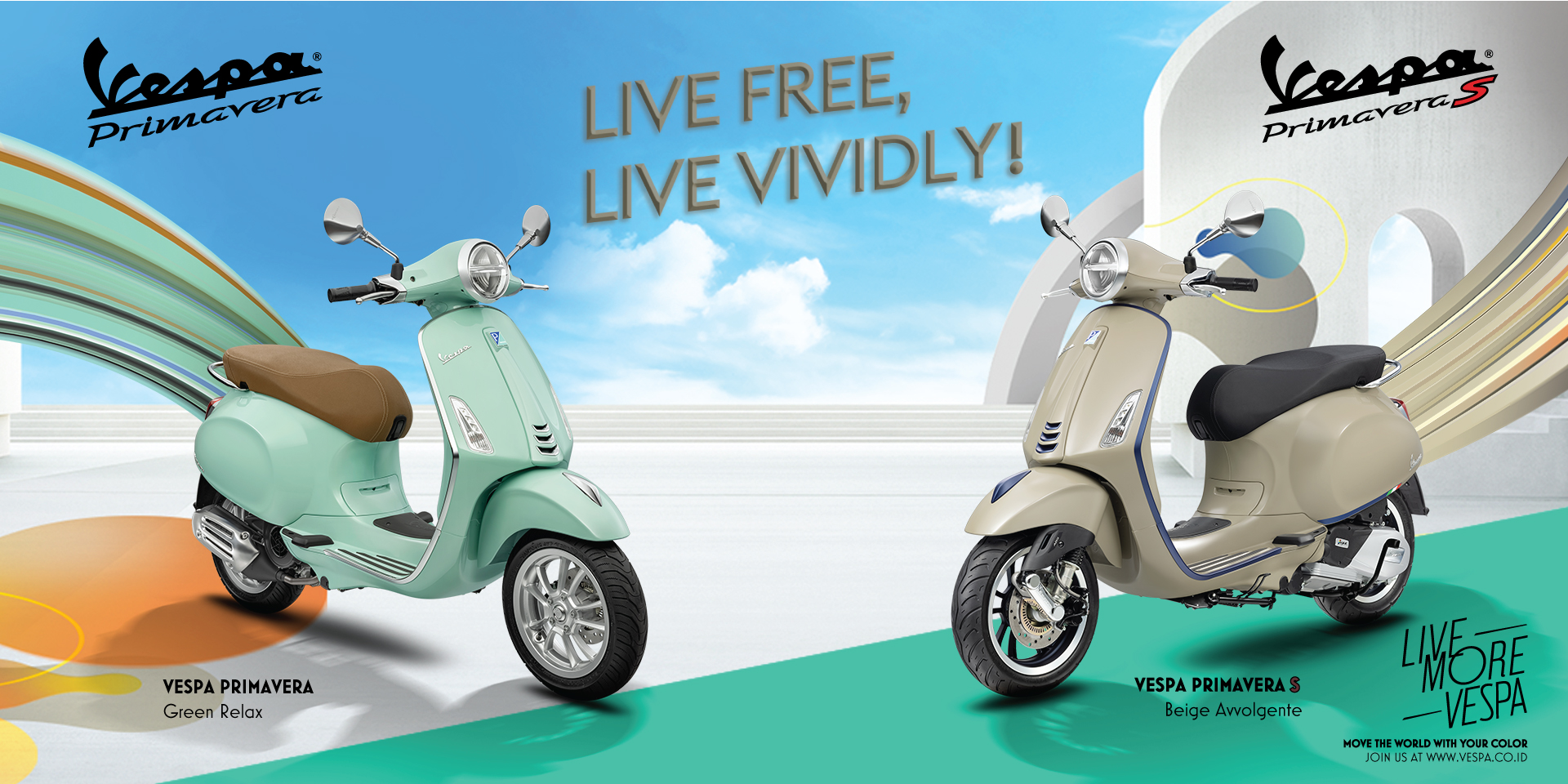 Makin Stylish! Vespa Berikan Penyegaran Warna pada Berbagai Modelnya