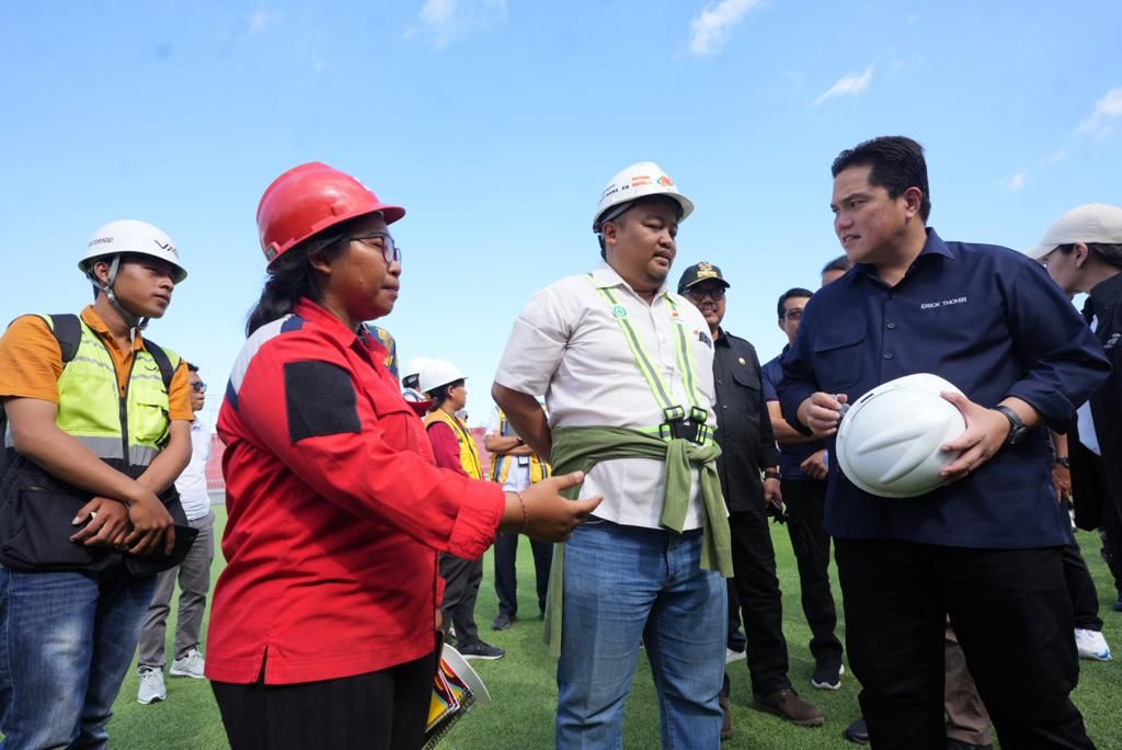 Inspeksi Stadion Kapten I Wayan Dipta, Erick Thohir Ingin Beli VAR Piala Dunia U-20 2023